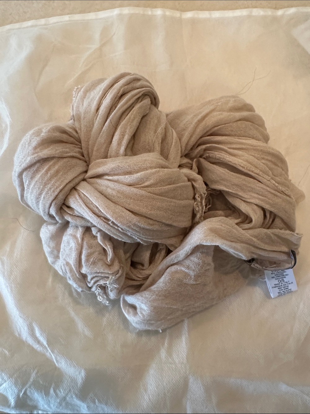 Vince Light Beige Scarf - Neutral Wrap
